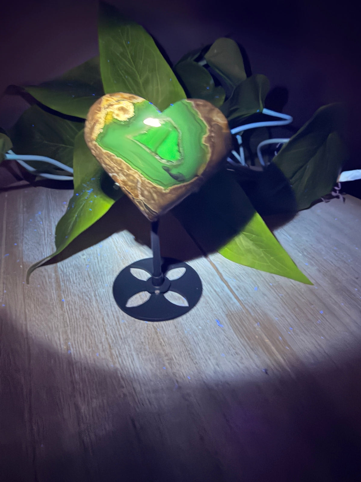 Volcano Agate Heart w/ Stand