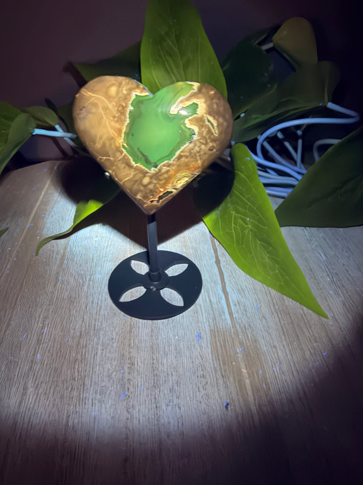 Volcano Agate Heart w/ Stand
