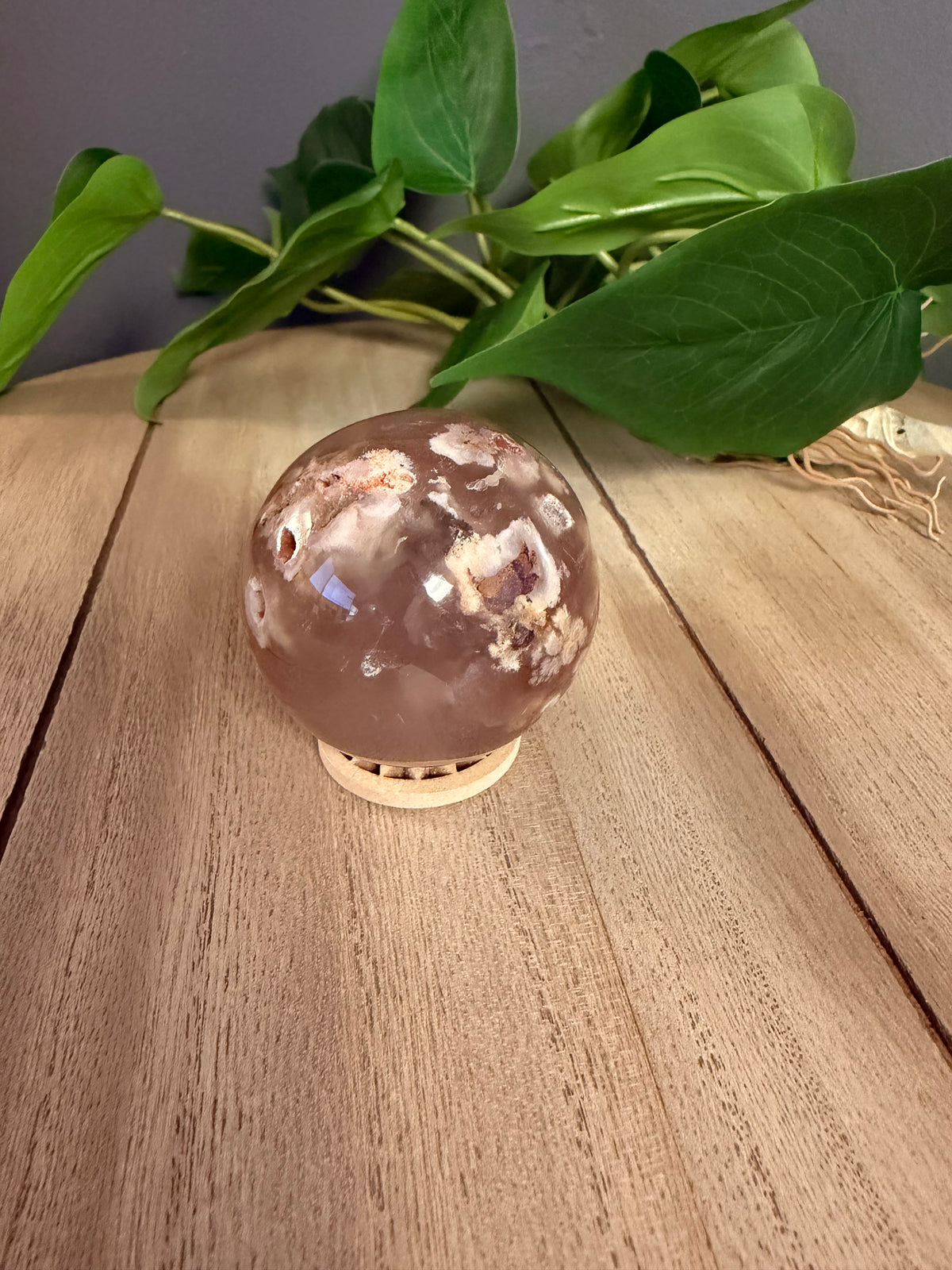 Flower Agate Sphere