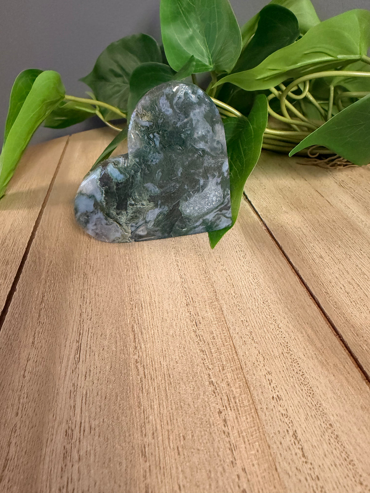 Moss Agate Heart