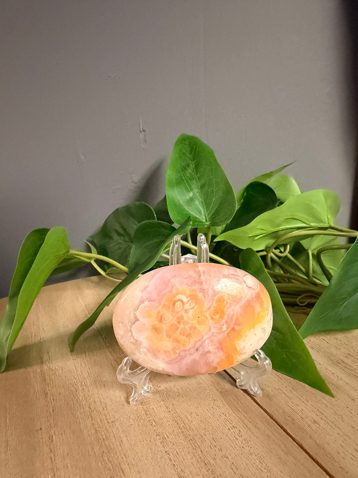 Pink Aragonite w/ Stand