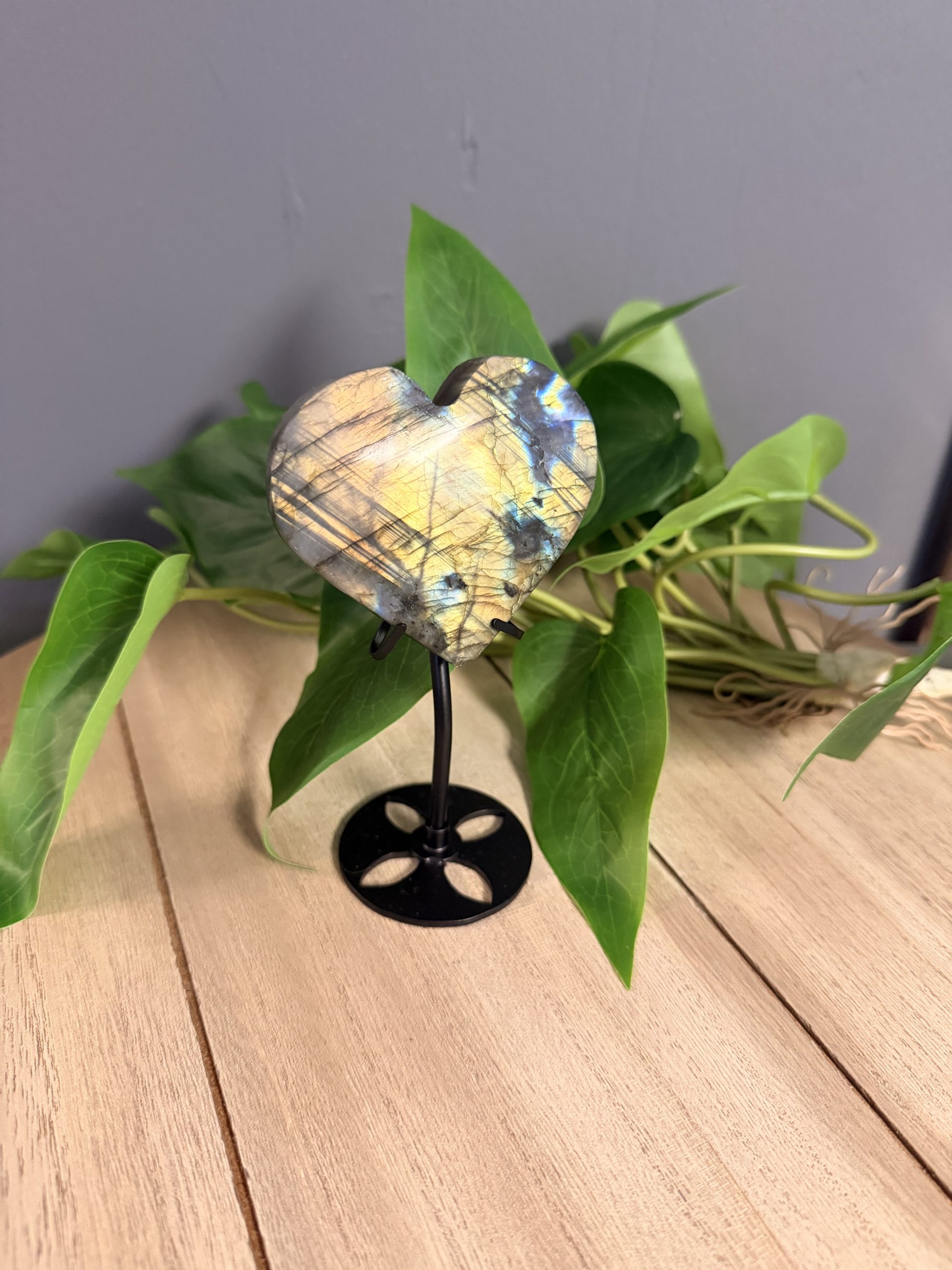 Labradorite Heart with stand