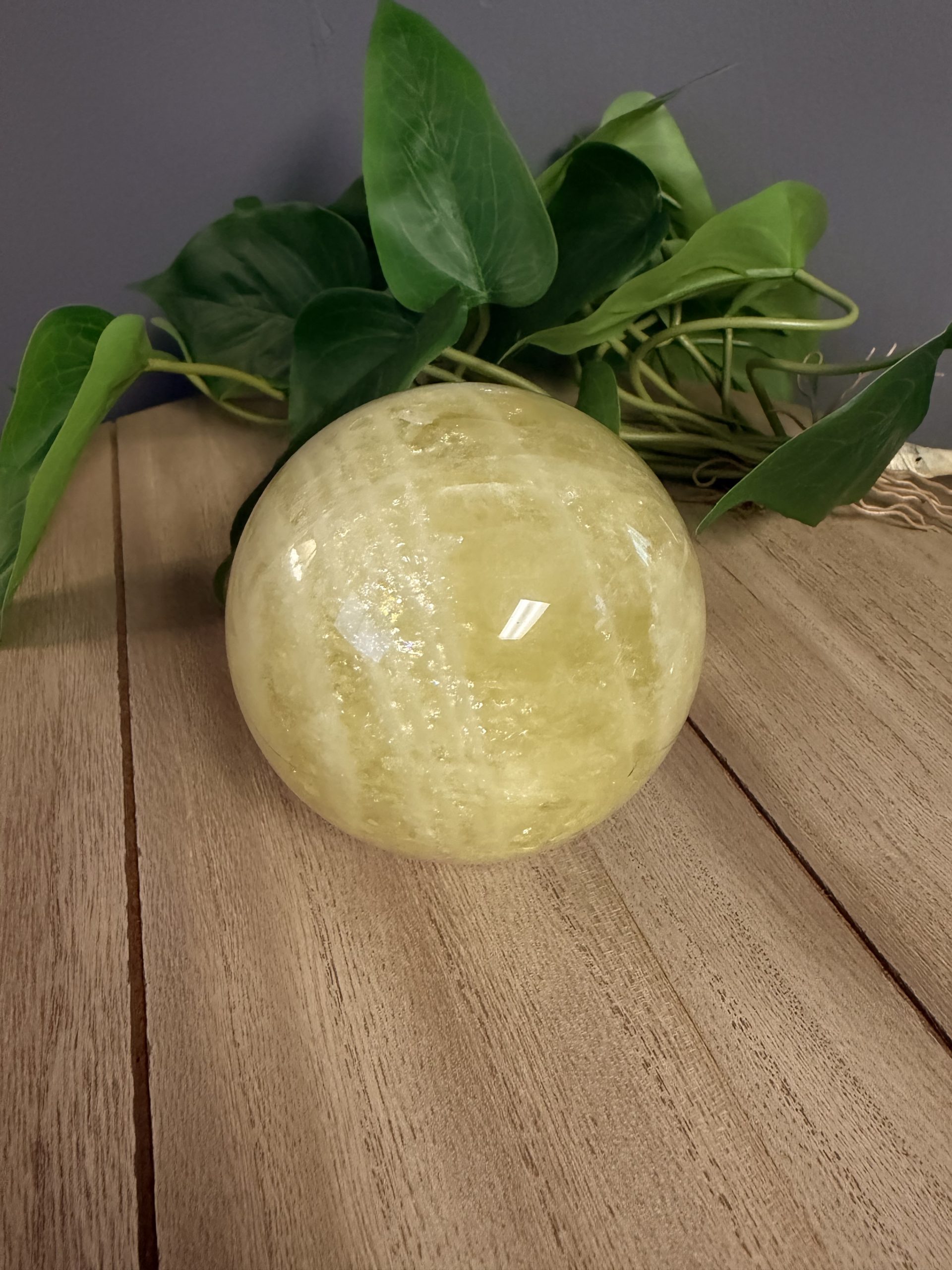 Large yellow Citrine sphere